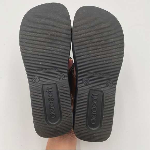 Aerosoft Freedom Arch Support T-Strap Thong Flip Flops Sandals Shoes Size 7 - Picture 7 of 7